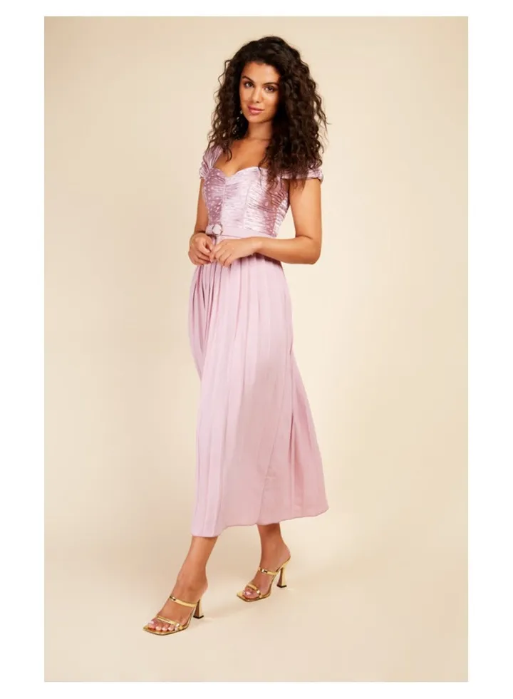 Little Mistress Blush Spot Midaxi