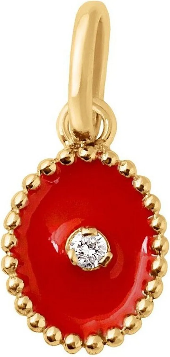 Poppy Resin North Star Yellow Gold Charm
