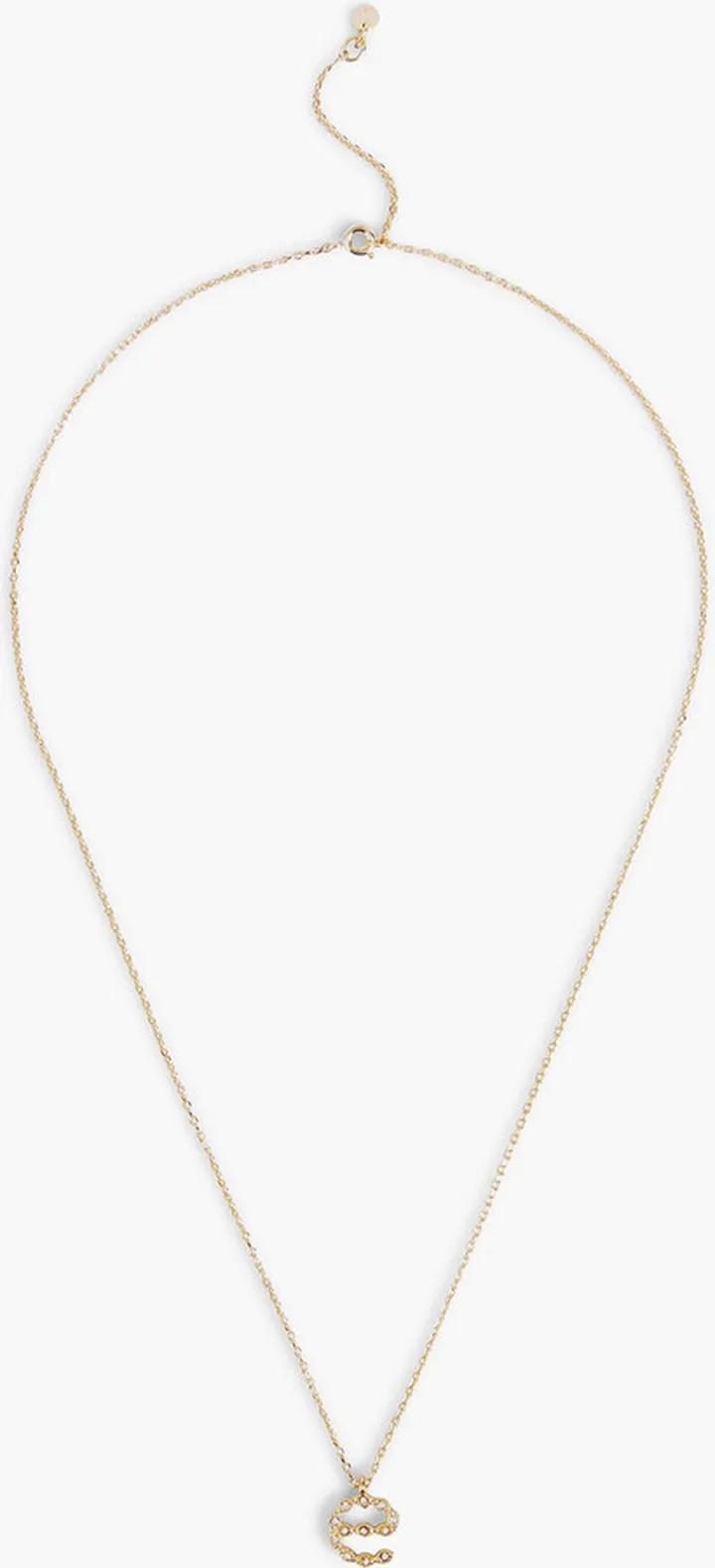 Gold-tone crystal necklace