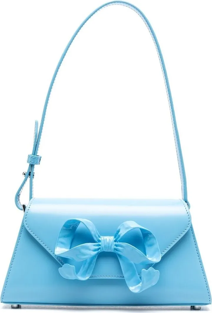 Bow-Detail Leather Shoulder Bag