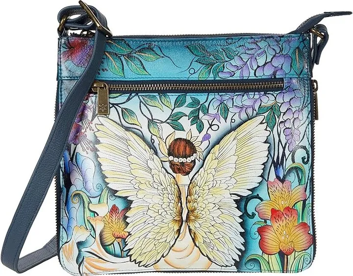 Anuschka Expandable Travel Crossbody 550 (Enchanted Garden) Handbags