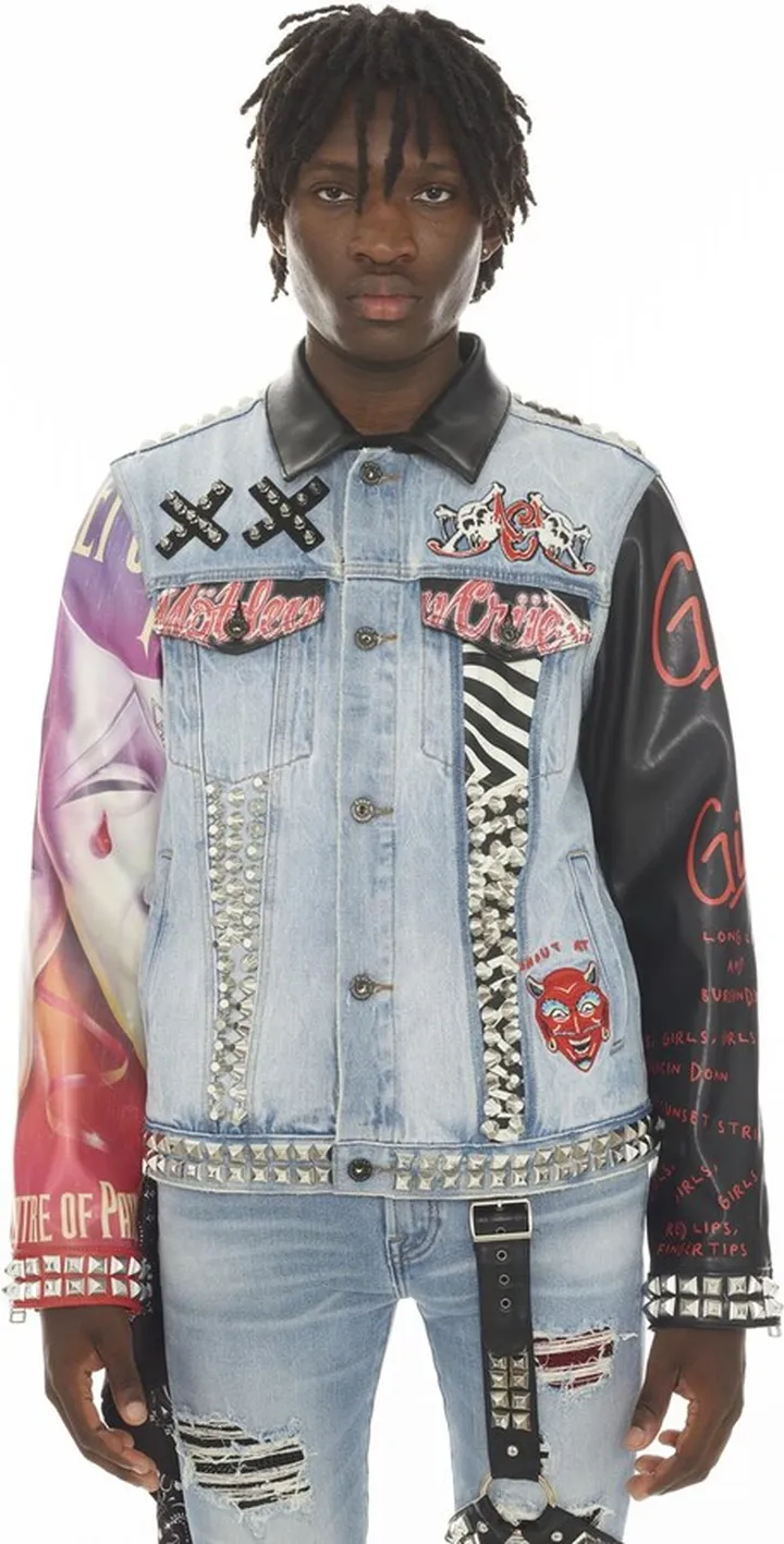 Type IV Double Cuff Motley Crue Denim Jacket
