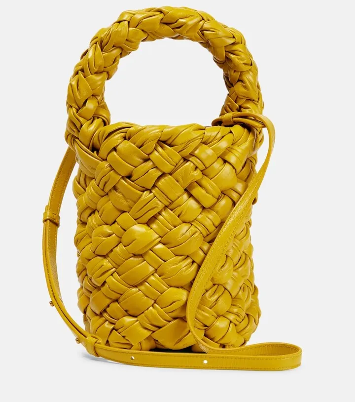 Kalimero Mini leather bucket bag