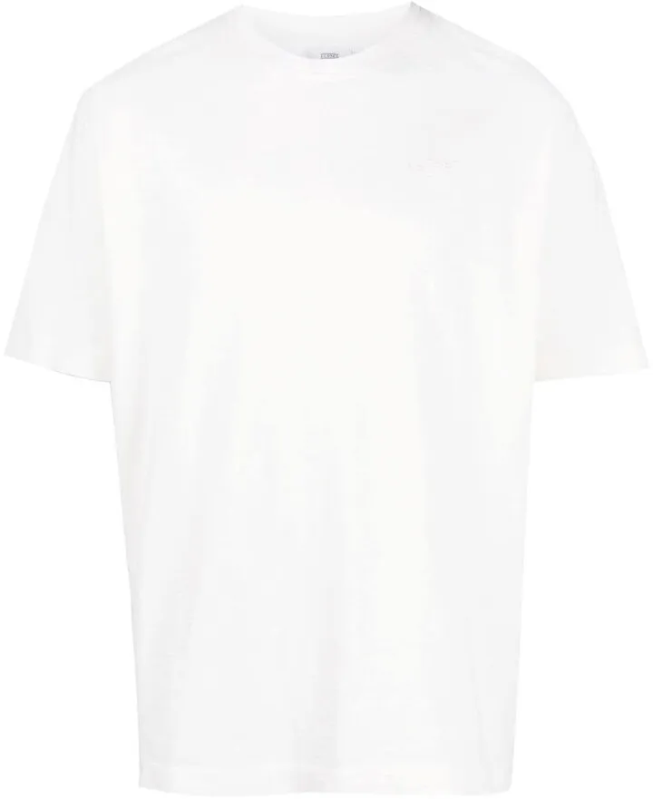 logo-embroidered organic-cotton T-shirt