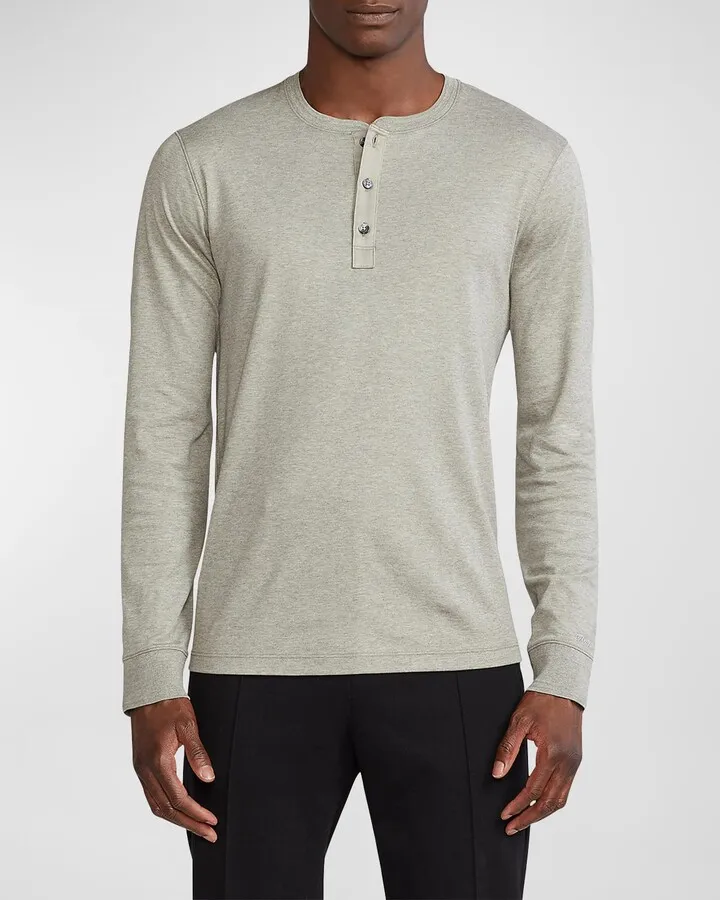 Men's Long-Sleeve Henley Shirt