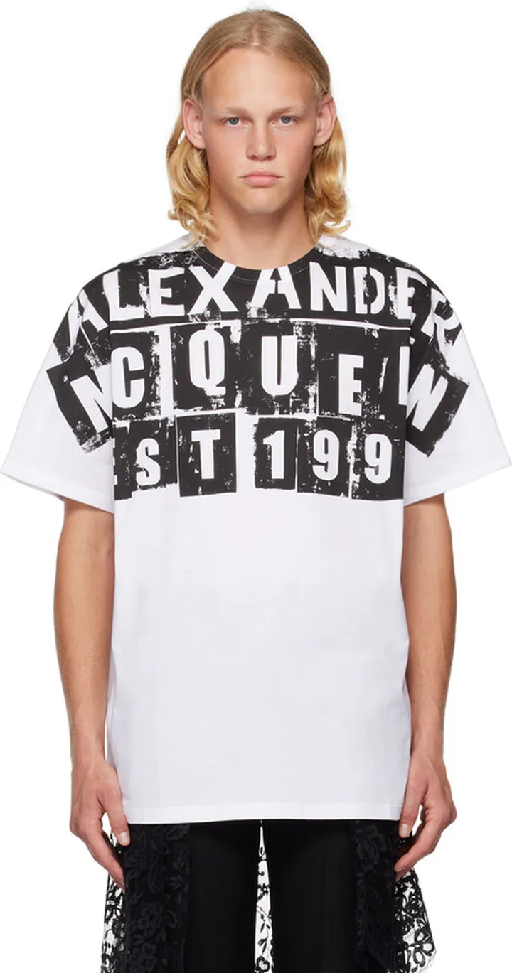 Alexander McQueen White Printed T-Shirt