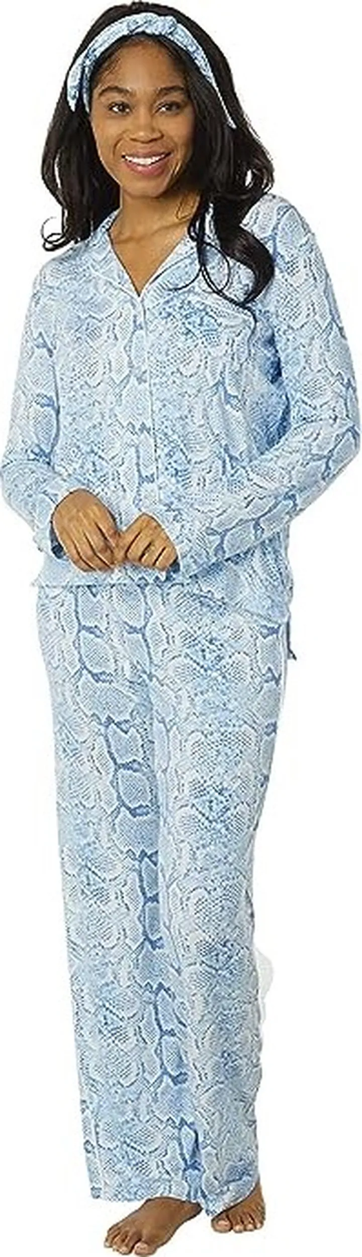 P.J. Salvage Feelin Snakey PJ Set (Blue) Women's Pajama Sets