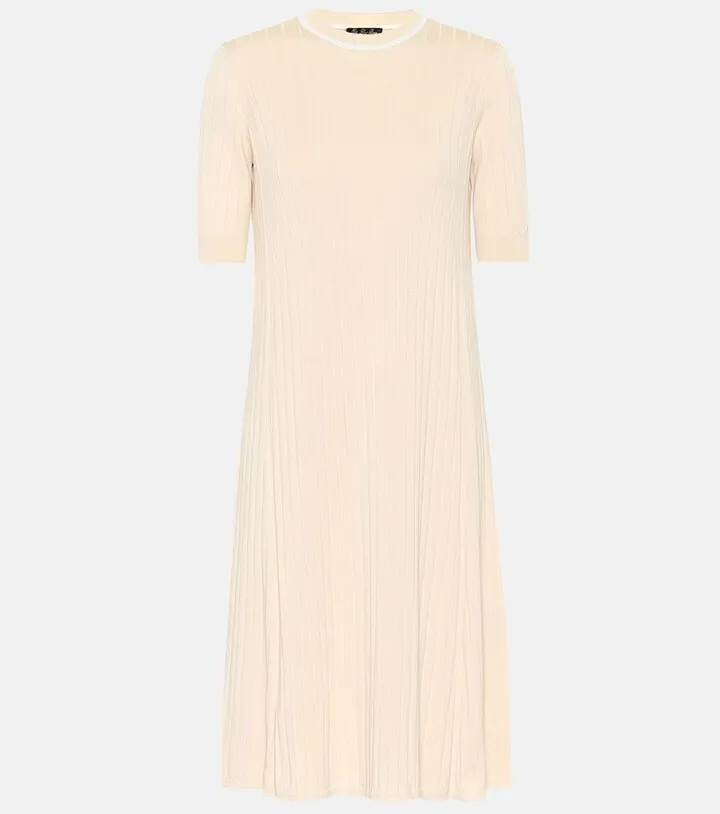 Dakhla silk and cotton midi dress