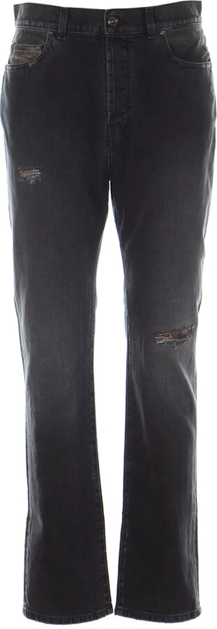 Distressed Effect 5 Pockets Jeans