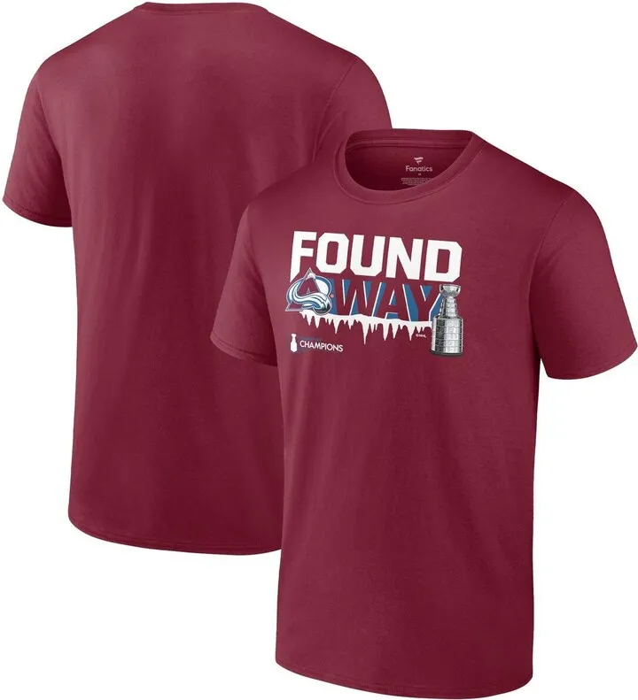 Men's Fanatics Branded Burgundy Colorado Avalanche 2022 Stanley Cup Champions Big and Tall Rebound T-shirt