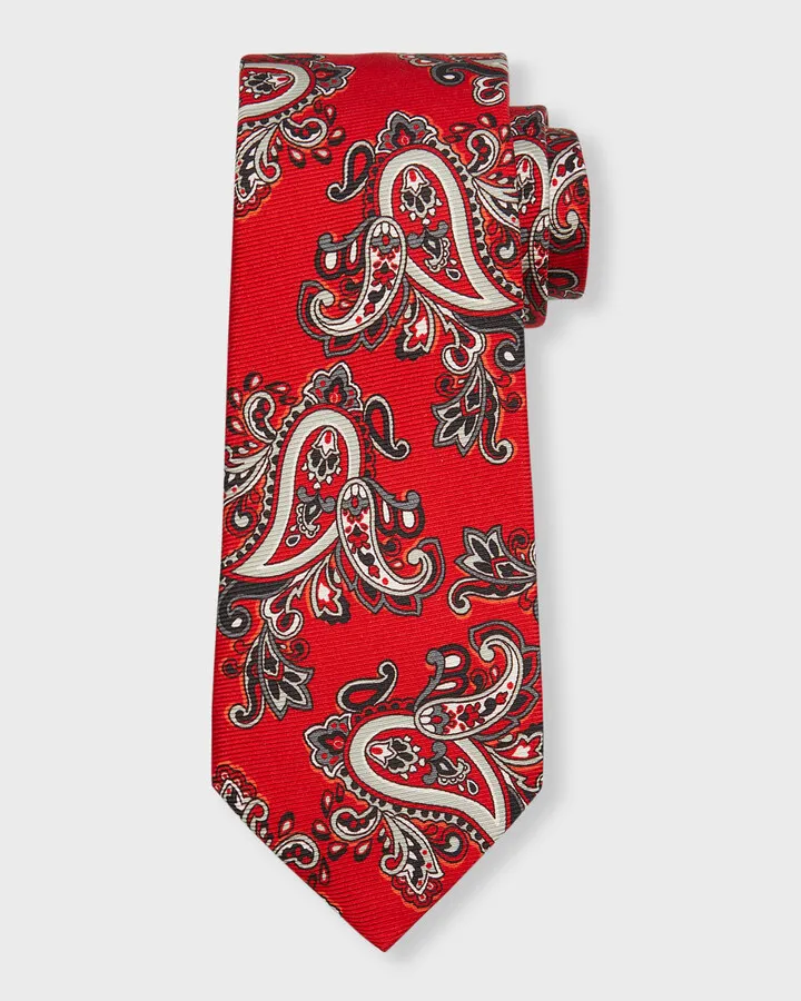 Men's Paisley-Print Silk Tie