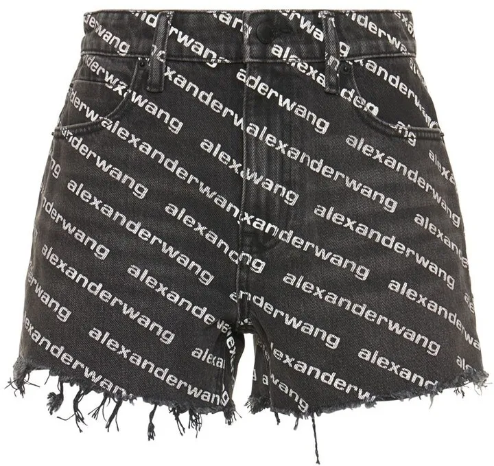 Bite logo cotton denim shorts