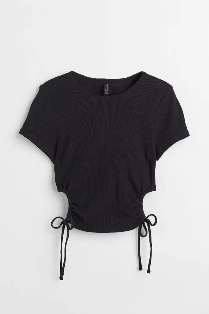 Ribbed Cut-out Top