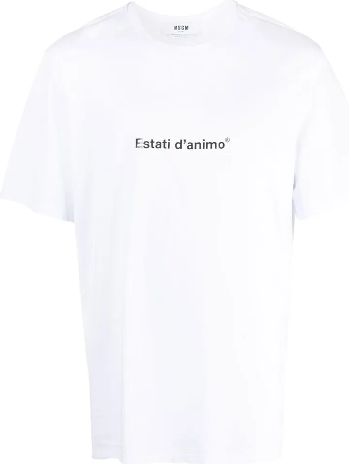 slogan-print cotton T-shirt