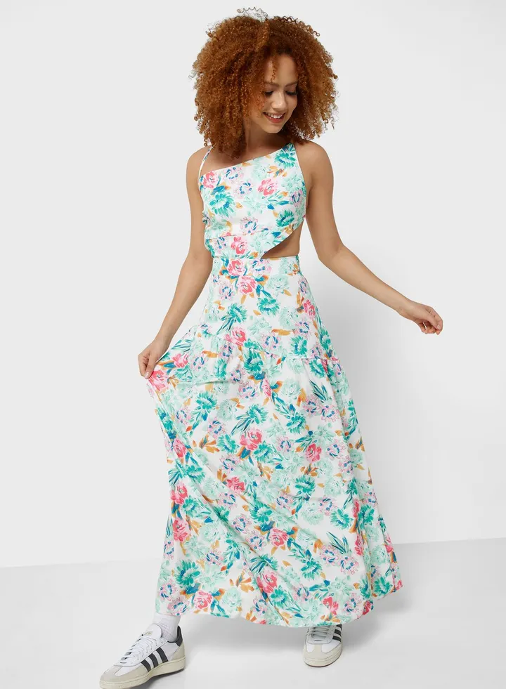 Strappy Printed Dress