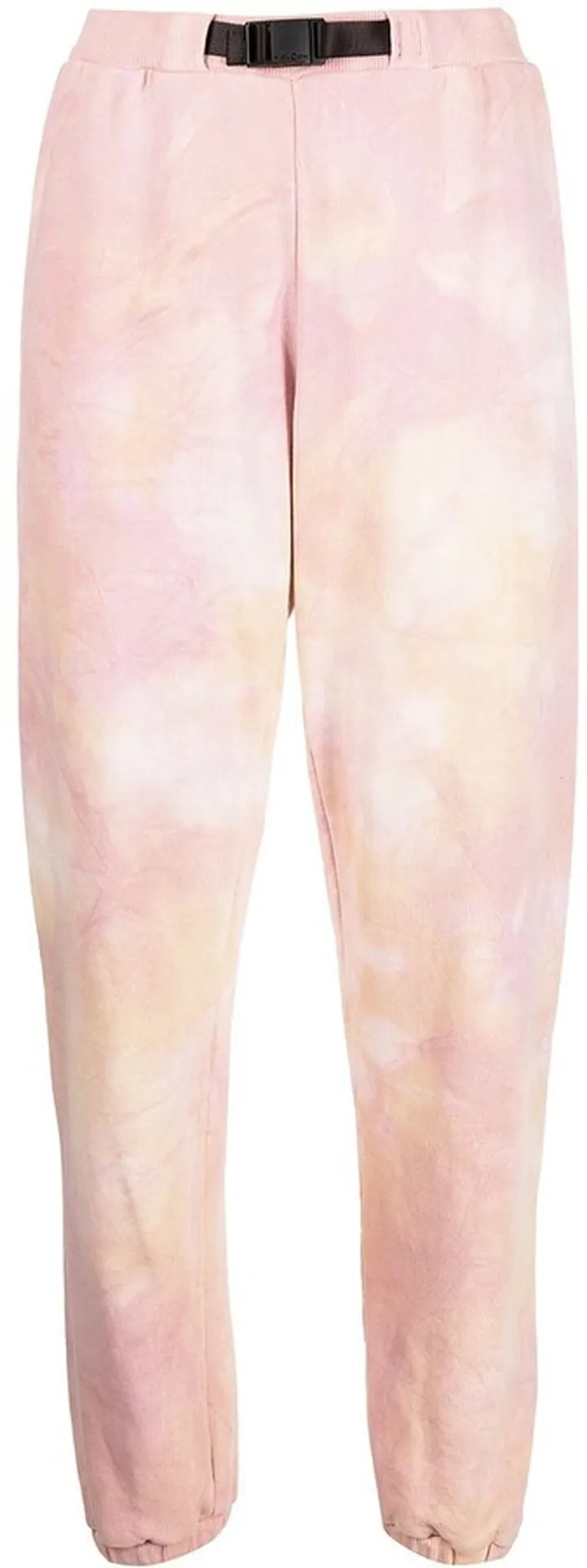 Belted-Waist Tie-Dye Track Trousers