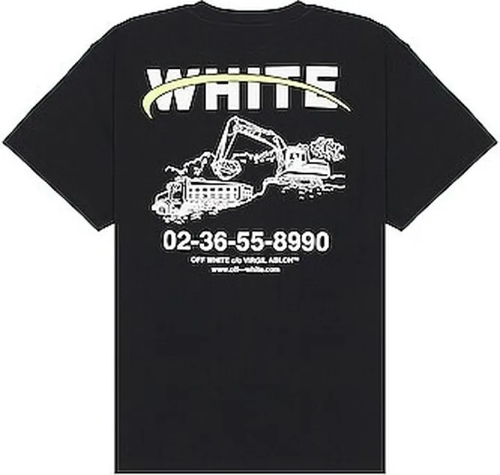 OFF-WHITE Industrial Over Short Sleeve T-Shirt in Black