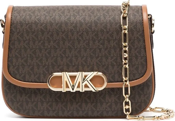 Parker monogram leather saddle bag