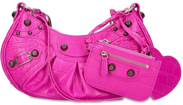 XS Le Cagole embossed leather bag