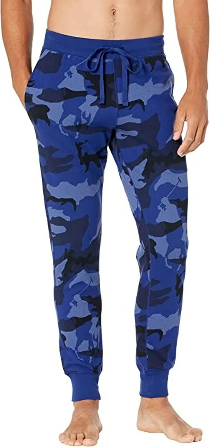 Polo Ralph Lauren Waffle Printed Joggers (Navy Player Camo) Men's Pajama