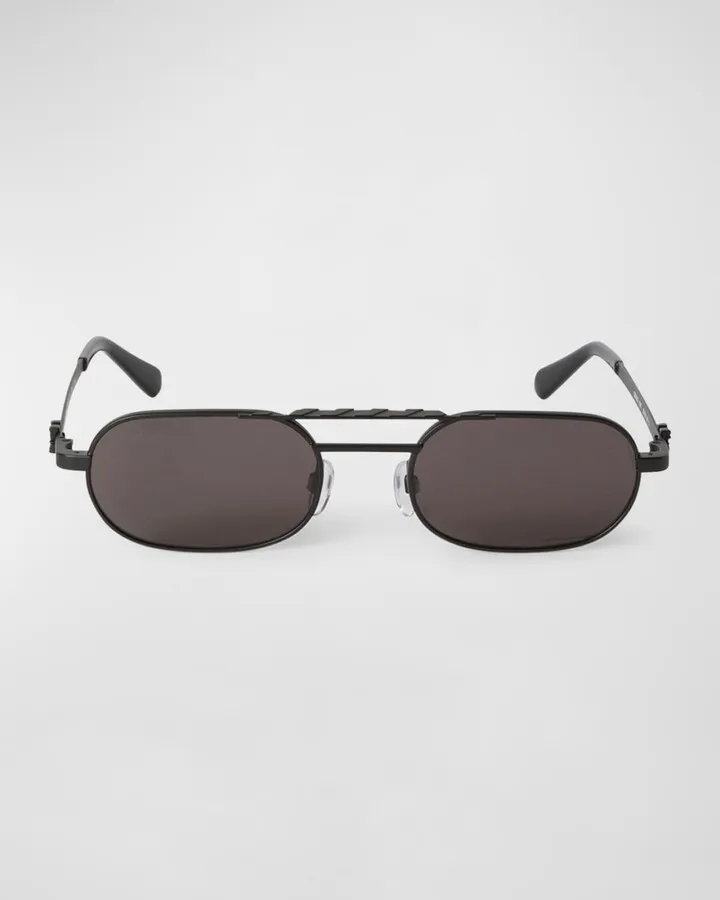 Baltimore Mixed-Media Aviator Sunglasses