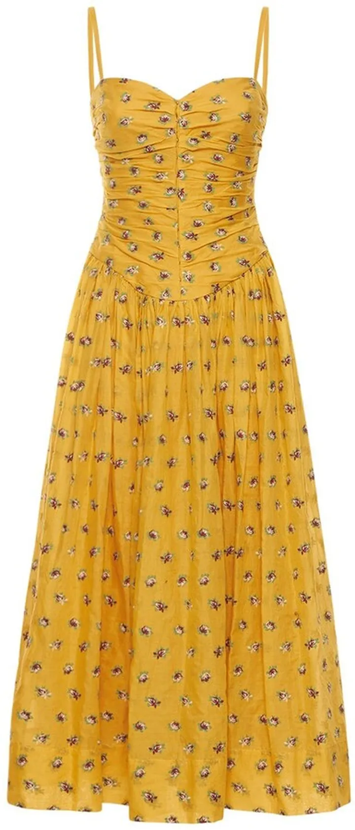 Garden Rose embroidered midi dress