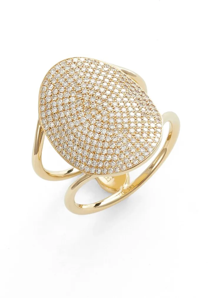 Jumbo Oval Pavé Diamond Ring