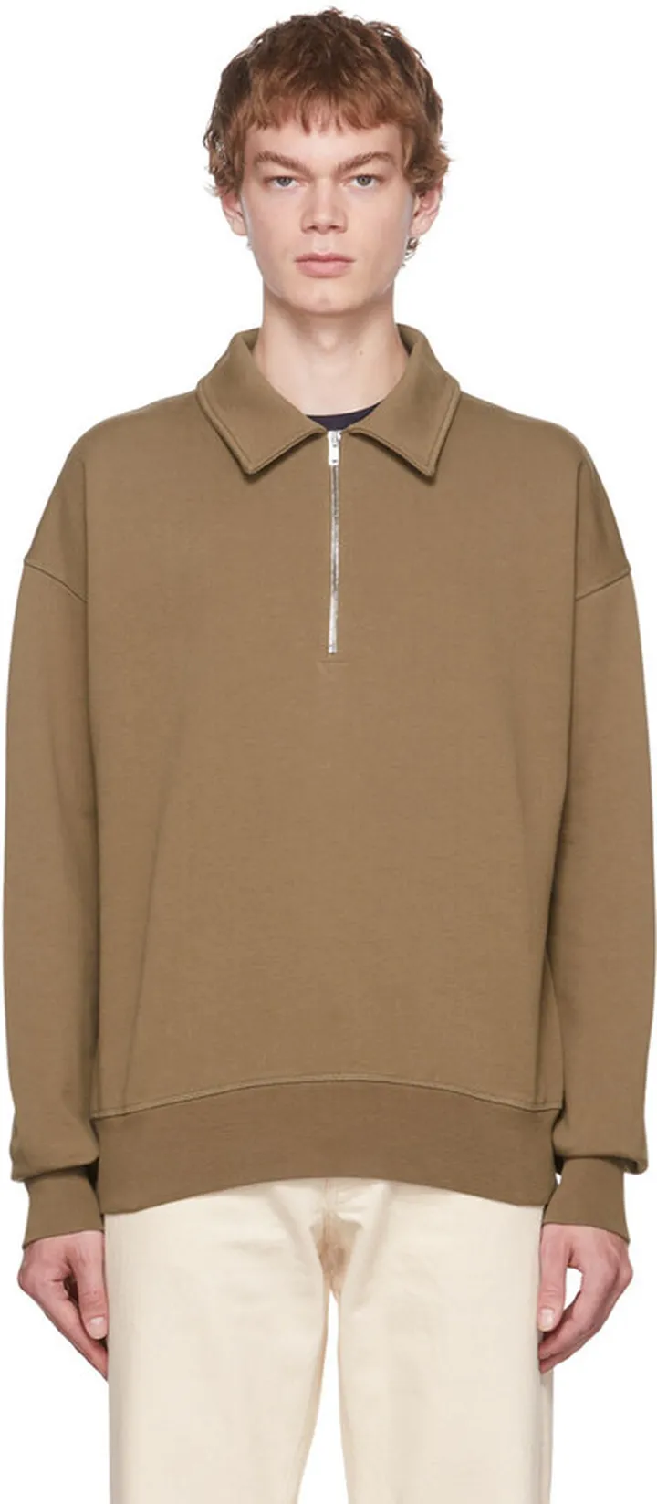 Sunflower Khaki Half-Zip Sweater