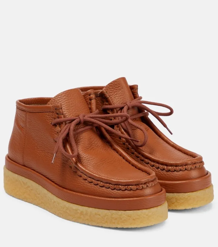 Jamie lace-up leather boots
