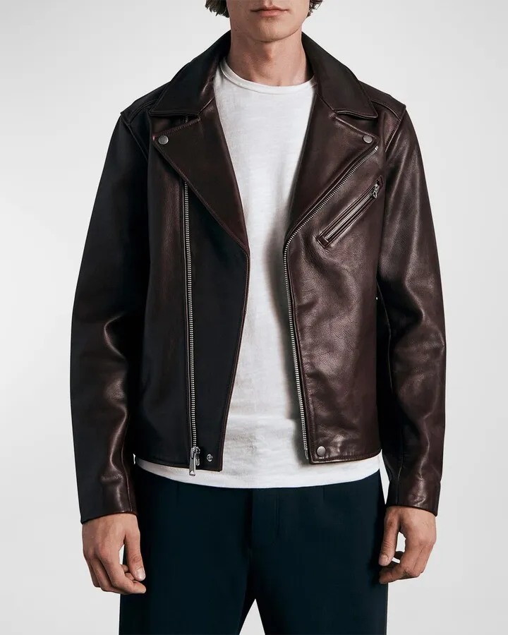 Men's Buzz Leather Moto Jacket
