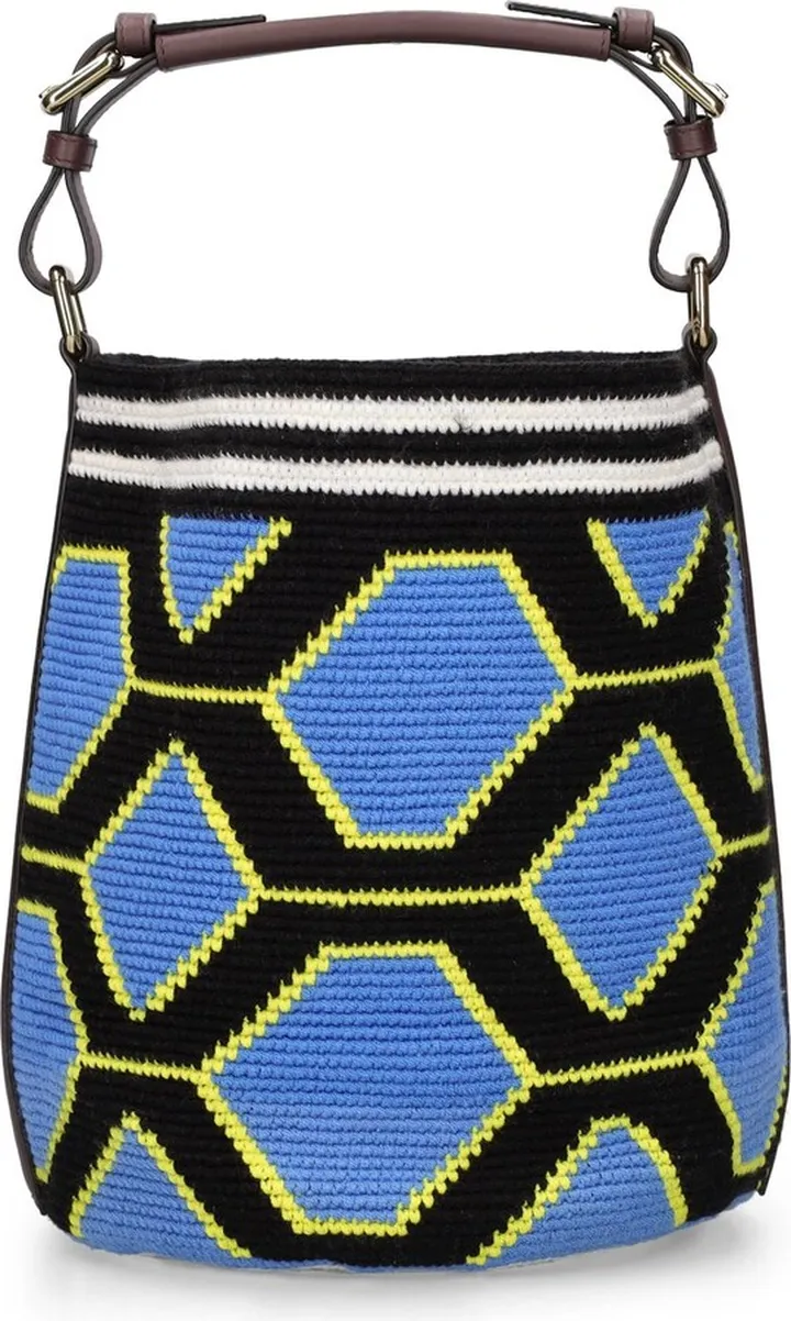 Wayuu hexagon midi cotton bag