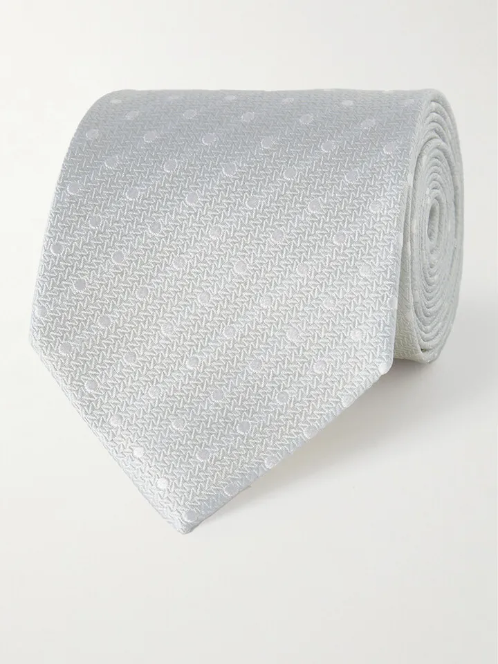 Pickwick 8.5cm Polka-Dot Silk-Jacquard Tie