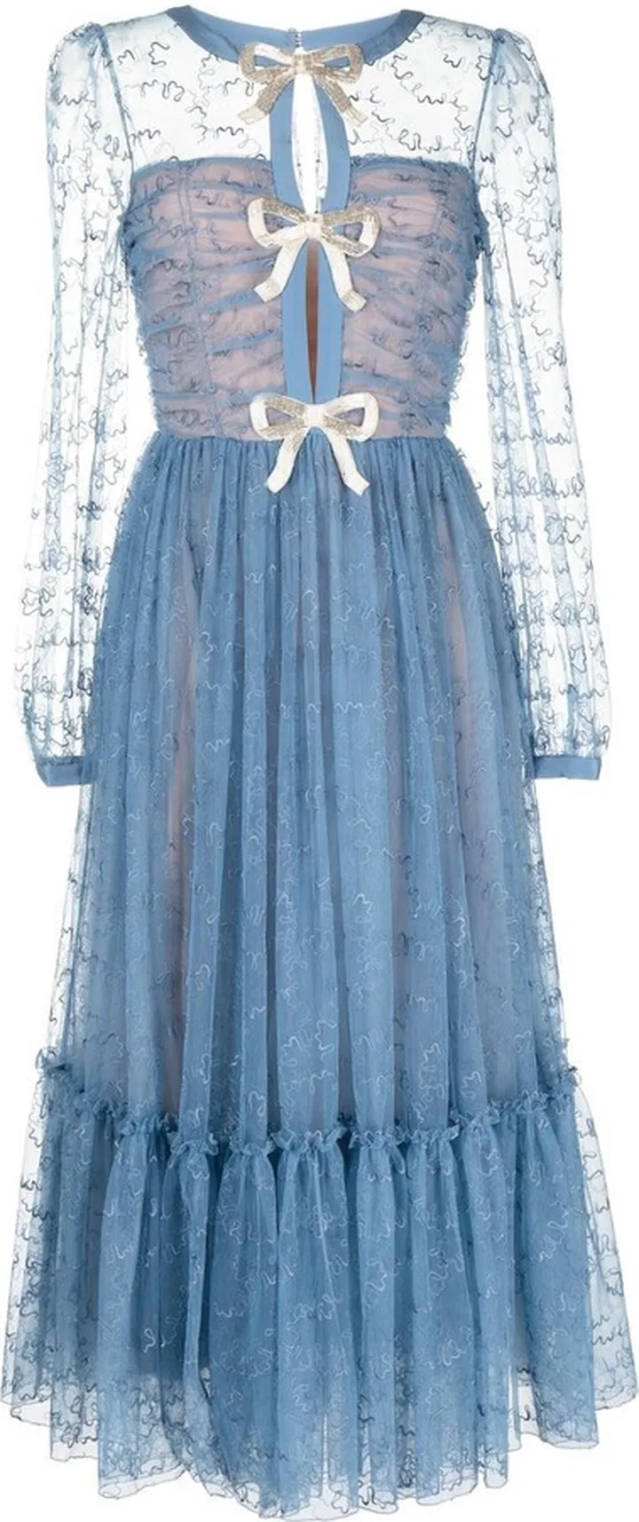 Camille ruffled midi dress