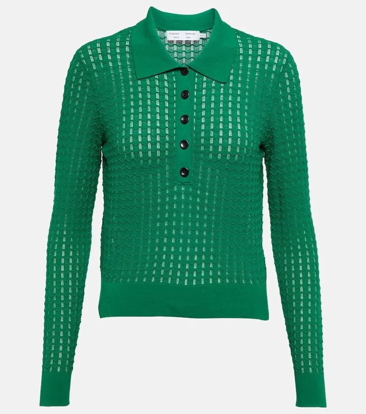 White Label cotton-blend polo top