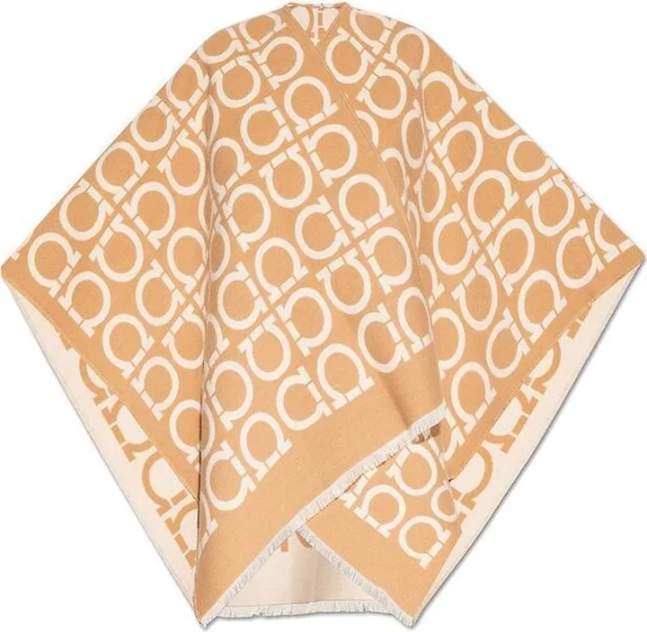 Salvatore Ferragamo Gancini Printed Cape