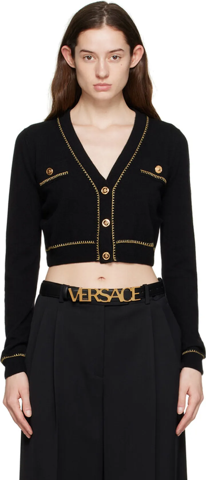 Versace Black Medusa Cardigan