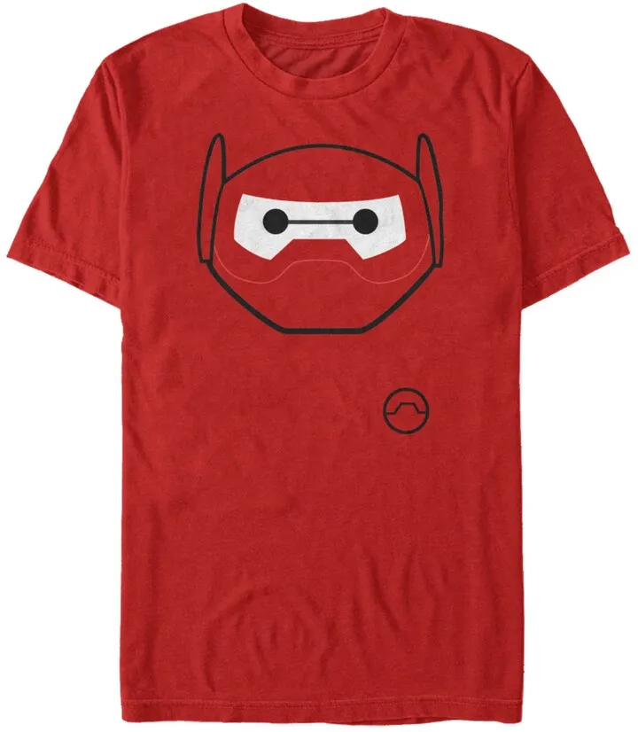 Disney Men's Big Hero 6 Baymax Mask Big Face Costume Short Sleeve T-Shirt Short Sleeve T-Shirt