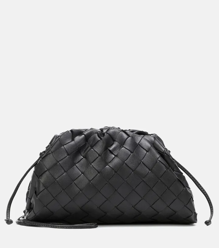 Pouch Mini intrecciato leather shoulder bag
