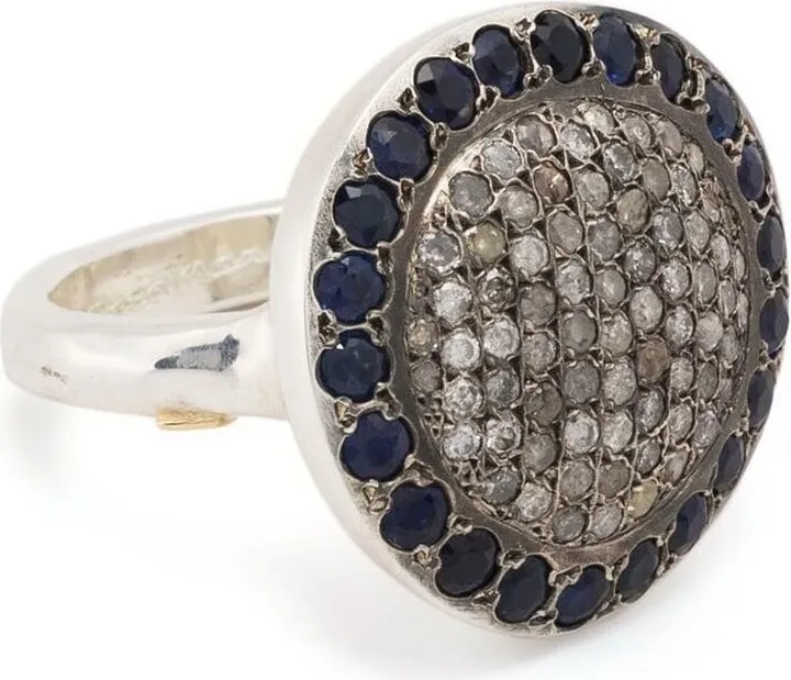 Pavé Diamond Sapphire Cocktail Ring