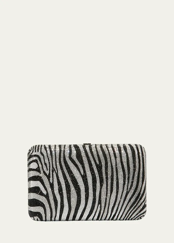 Seamless Zebra Crystal Clutch Bag