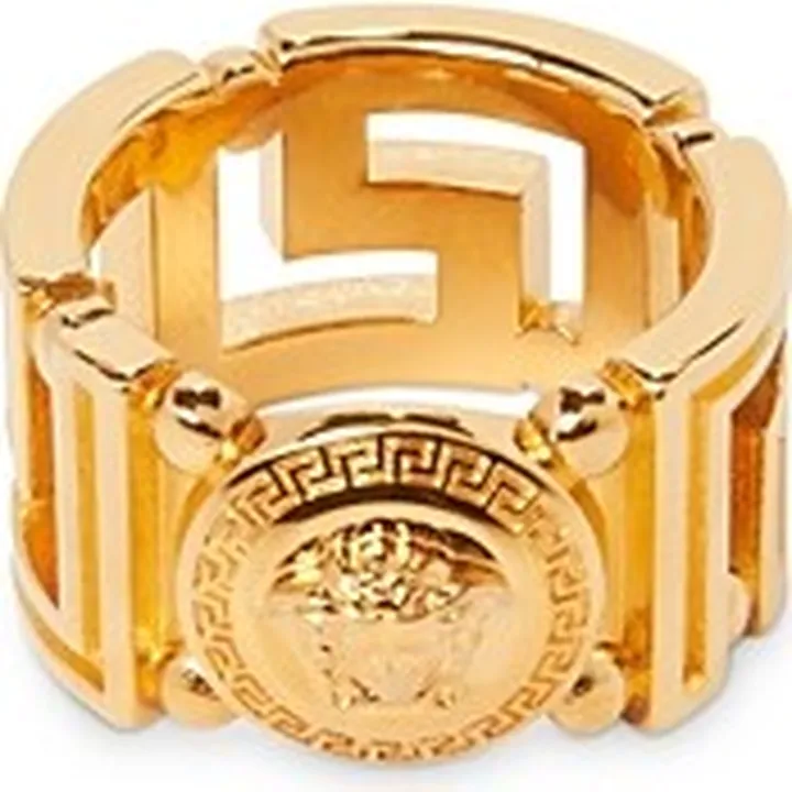 Versace Medusa Greek Key Ring