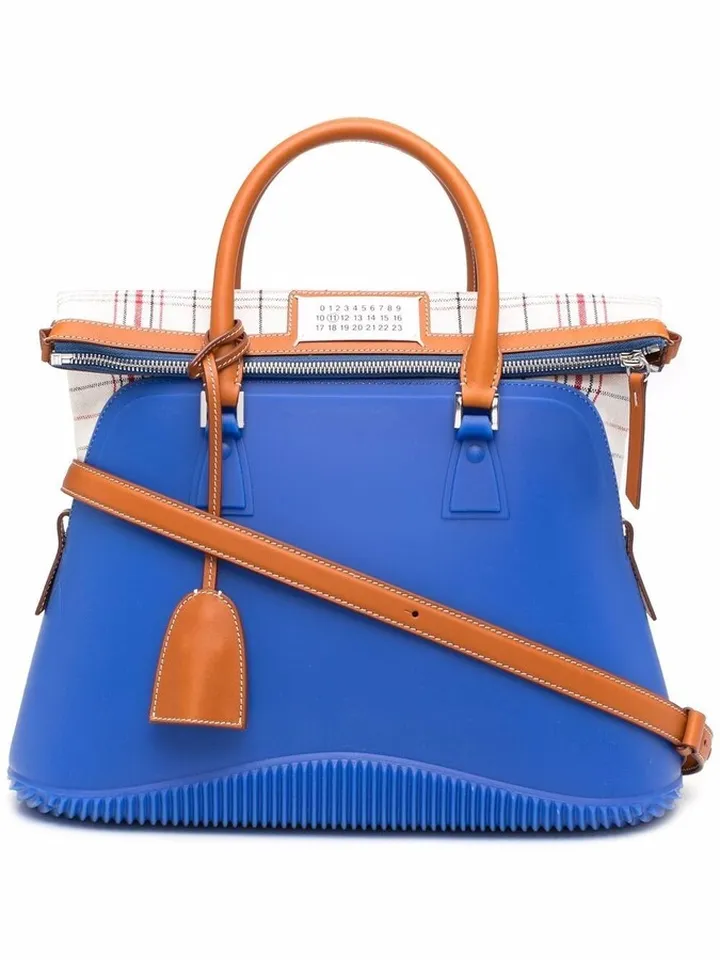 5AC contrast-panel tote bag