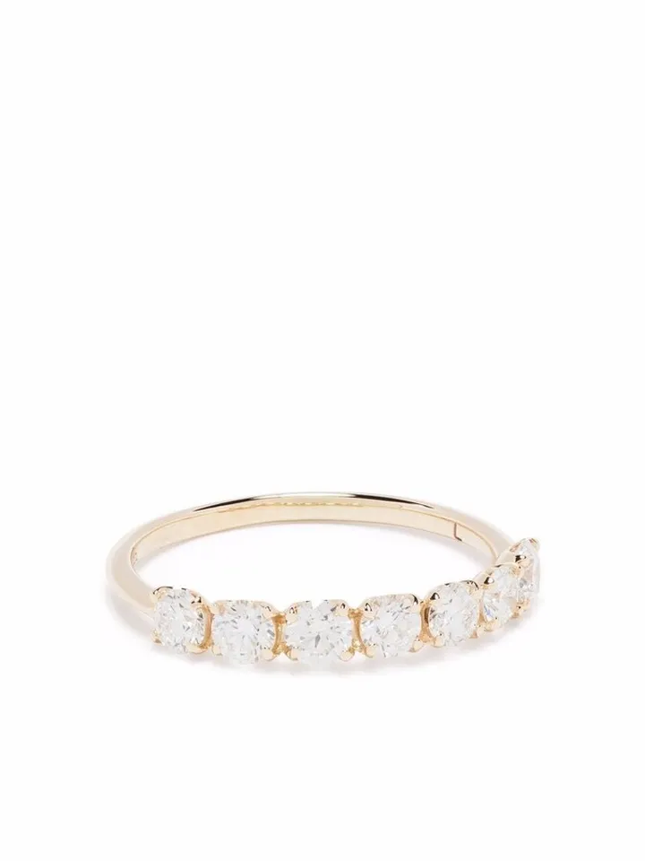 14kt yellow gold Primrose diamond half eternity ring