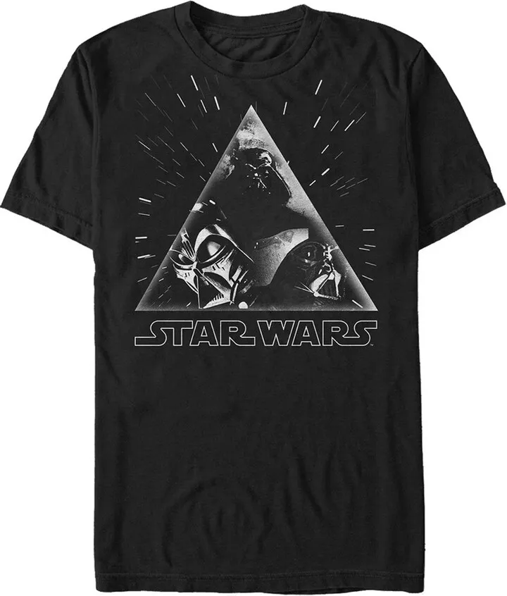 Men's Star Wars Darth Vader Triangle Stars In Space T-Shirt - Black - Small