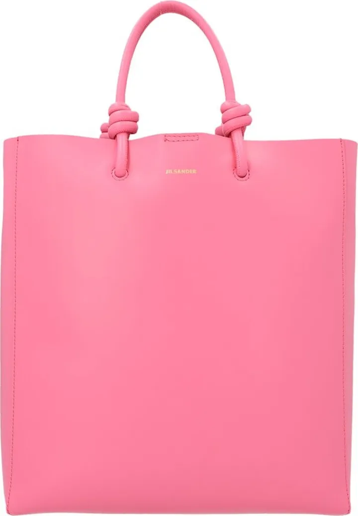 Jil Sander Logo Detailed Medium Tote Bag