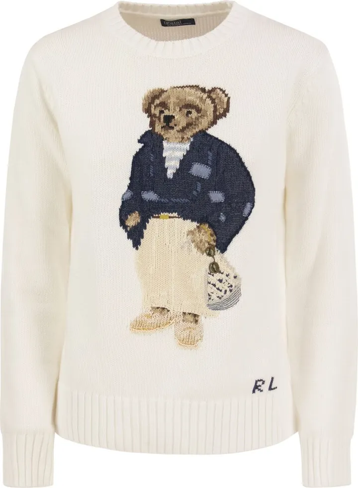 Cotton-blend Jersey Polo Bear