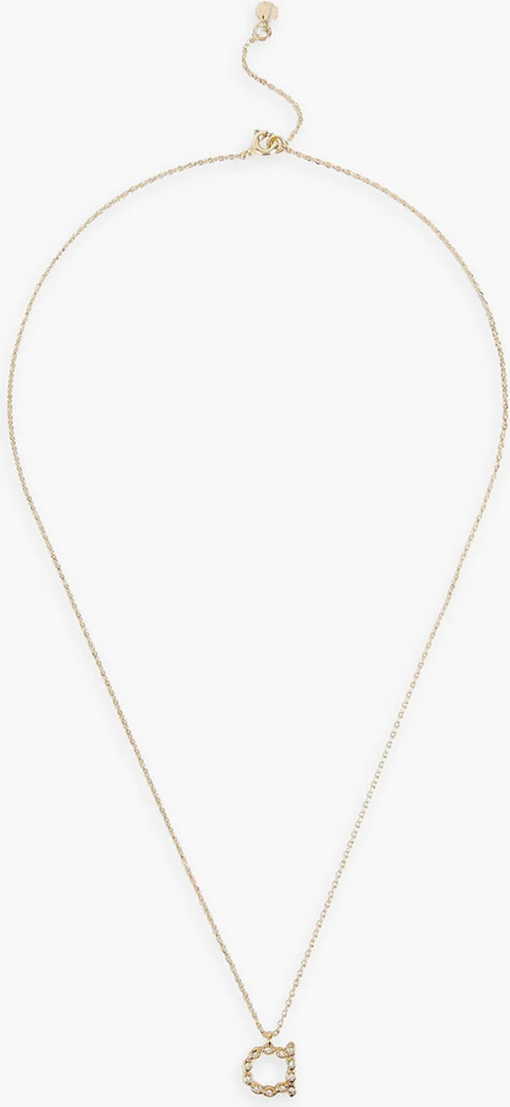 Gold-tone crystal necklace