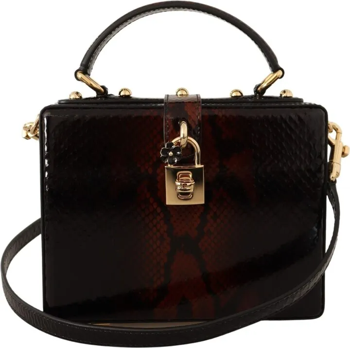 Dolce & Gabbana Leather Box Shoulder Cross Women's Purse