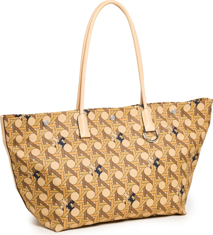 Tory Burch Canvas Basketweave Tote
