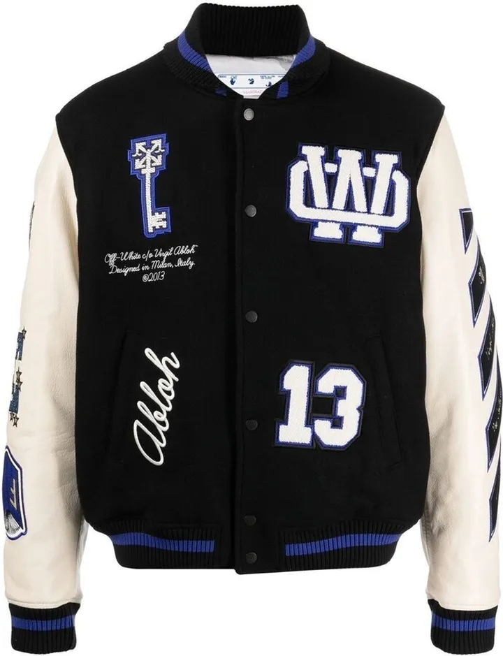 Black Patch Detailing Bomber Jacket